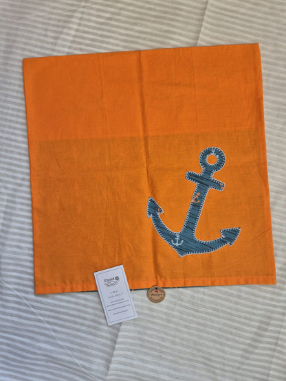 Personalisierter Kissenbezug 40x40 cm – handgemacht mit Namen & Applikation auf der Vorderseite